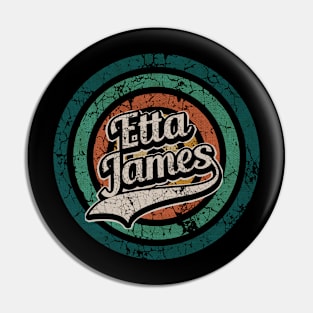 Etta James // Retro Circle Crack Vintage Pin