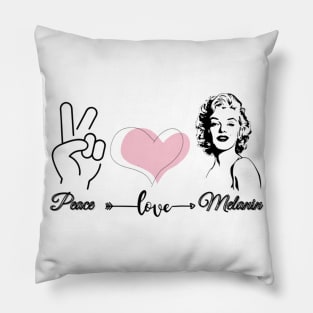 Peace Love Melanin African American Women Pillow