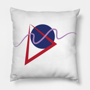 Triangle, circle and line Pillow