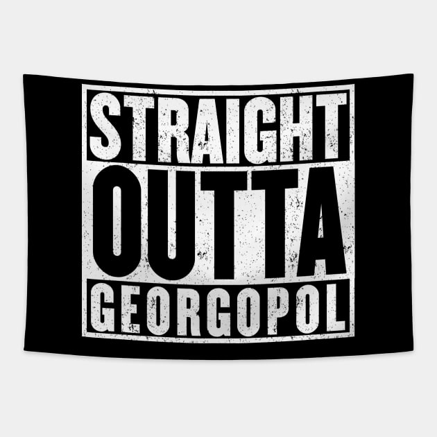 Straight Outta Georgopol T-shirt Tapestry by mangobanana