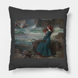 Miranda - The Tempest, 1916 John William Waterhouse Pillow