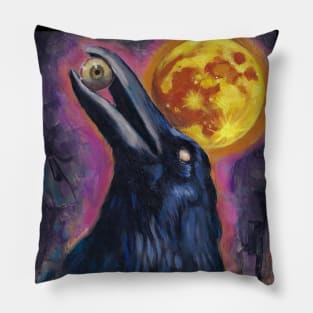 Ansekenamun - Raven Art Pillow