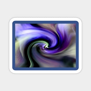 Abstract Purple Iris Flower Magnet