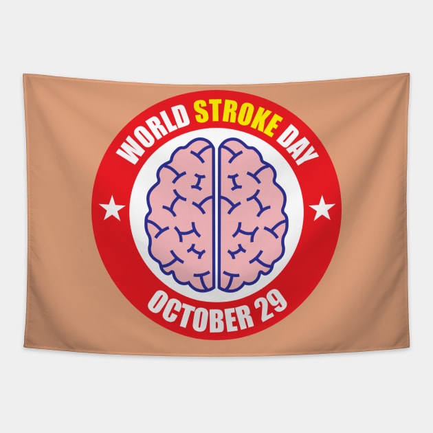 29 october World Stroke Day for stroke awareness Tapestry by ArtoBagsPlus