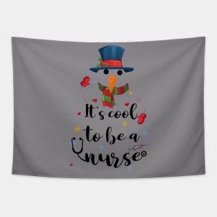 Cool To Be A Nurse Snowman Christmas Gift Tapestry