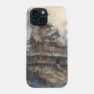 Gothic Futurism House in the Old Ancient Woods Phone Case