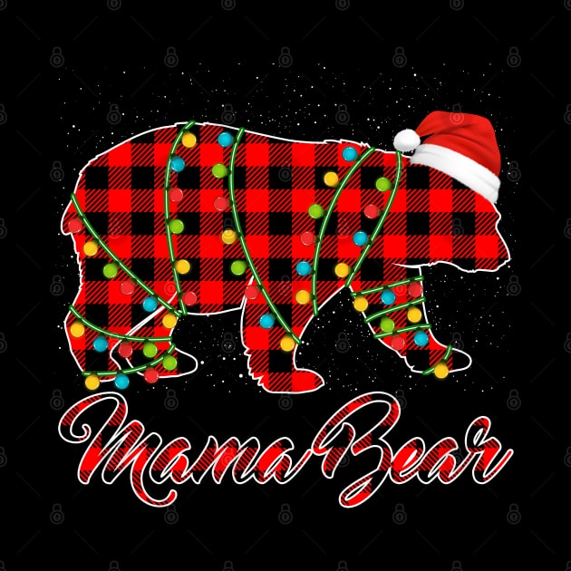 Mama Bear Pajama Red Buffalo Xmas Funny Family Christmas by Happy Shirt