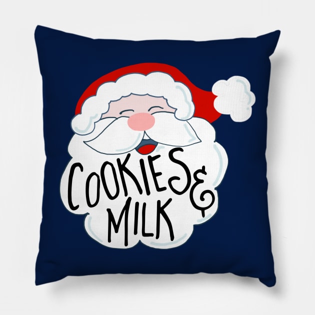 Santa, Cookies and Milk Pillow by KathrinLegg