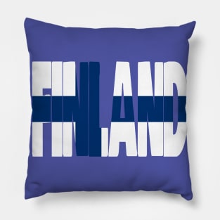 Finland flag stencil Pillow