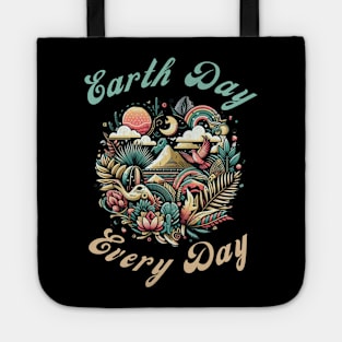 Earth Day Every Day Groovy Retro Tote