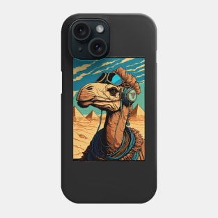 Psychedelic  Camel in Front of Pyramids Phone Case