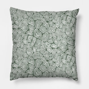 Sage Green Spiral Giraffe Print Pillow