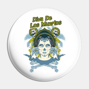 Diva De Los Muertos Pin