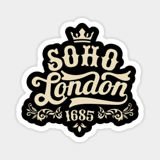 London Soho, London Soho Schriftzug, London Soho Style Magnet