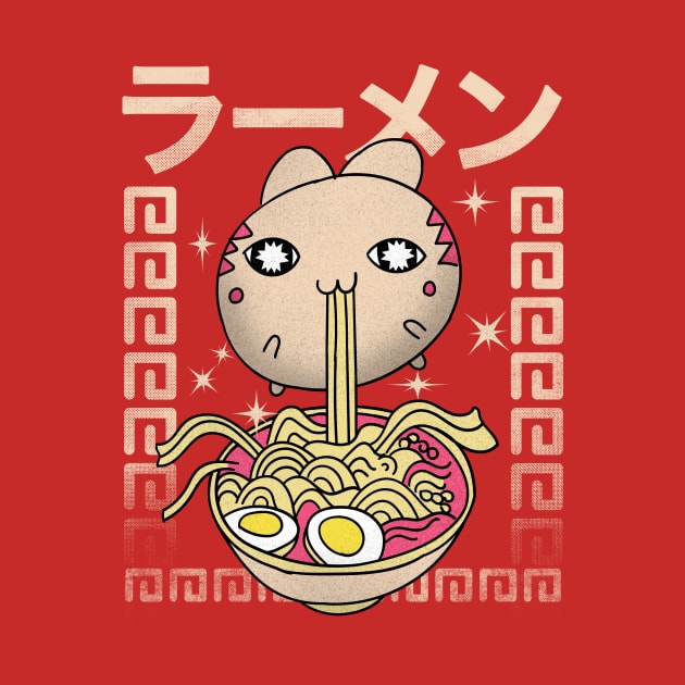 Kawaii Cat Noodle Lunch by rmtees