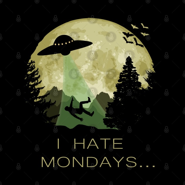 I Hate Mondays Alien Abduction by Nerd_art