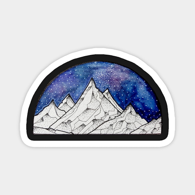 A Mountainous World :^) Magnet by rikabird17