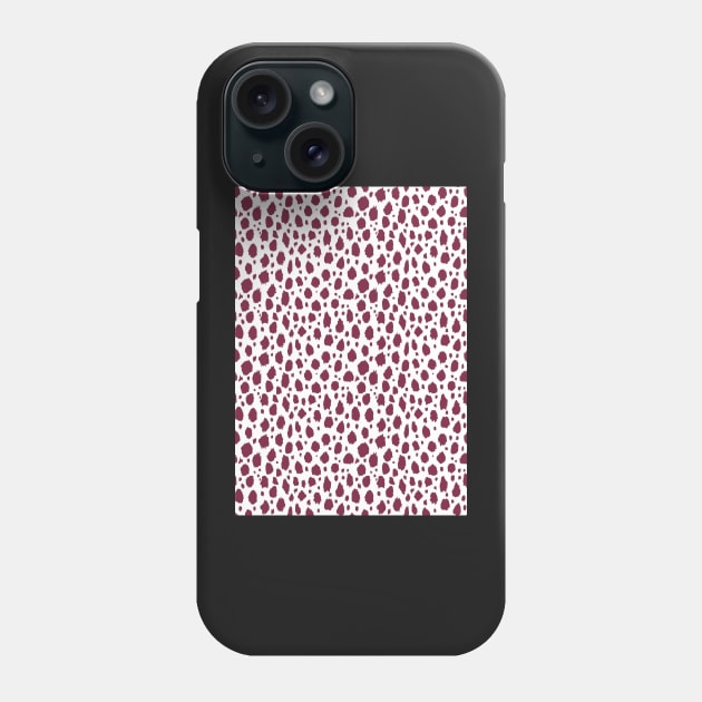 White and red Spot Dalmatian Pattern Phone Case by Juliewdesigns