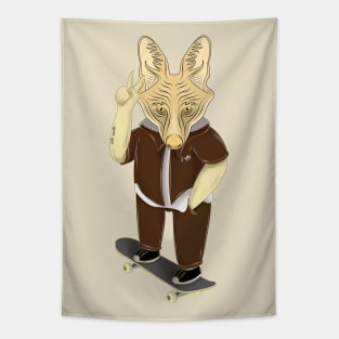 skateboarder maned wolf Tapestry