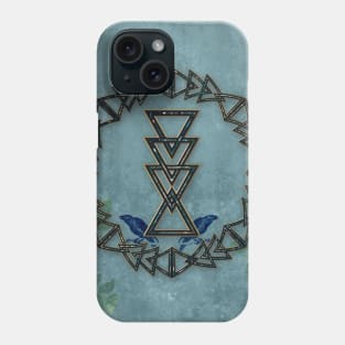 Wonderful elegant celtic knot with crows Phone Case