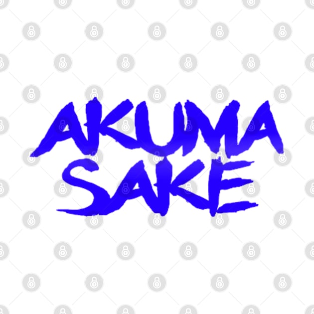 Akuma Sake Logo- Blue Design by sketchbooksage