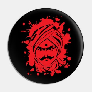 Bharathai Face Poem Bharathiyar Tamil Culture Pin