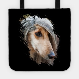 Afghan Hound Portrait Tote