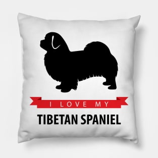 I Love My Tibetan Spaniel Pillow