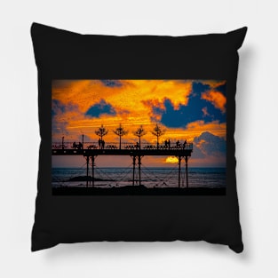 Pier, Sunset, Murmuration - Aberystwyth Pillow