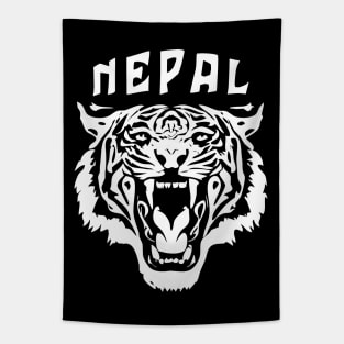Roaring Tiger Face | Nepal Tapestry
