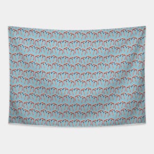 American flamingo tropical bird pattern Tapestry