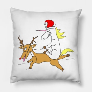 Unicorn Santa Pillow