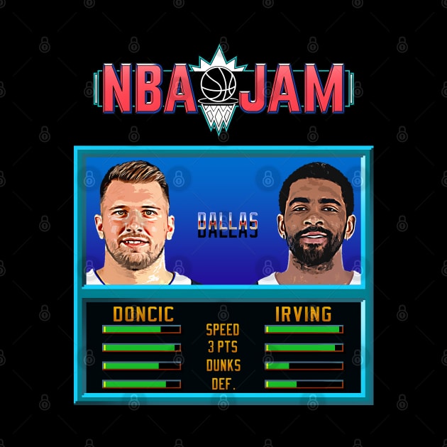 NBA JAM - Dallas Basketball by Buff Geeks Art