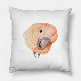 Watercolor cockatoo umbrella white pink parrot Pillow