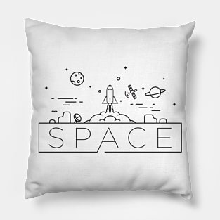 Space Typography Pillow