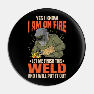 Funny Lit Operator Welder Welding Humor Gift Idea Pin