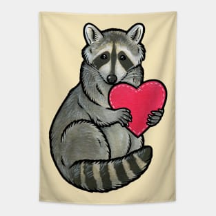 Raccoon love Tapestry