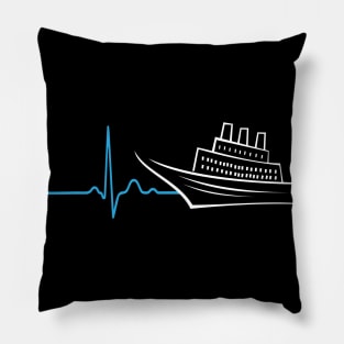 Cruise Heartbeat For Vacationers On A Cruise Pillow