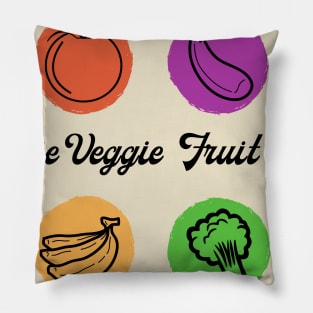 Veggie Veggie Fruit Fruit Tee Pillow