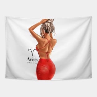 Aries Girl Tapestry