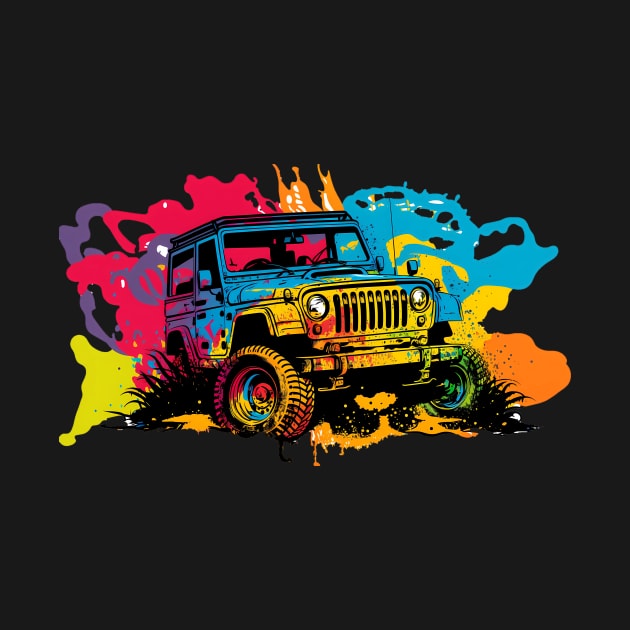 4x4 Jeep Wrangler Illustration for Jeep Lovers by mrsticky