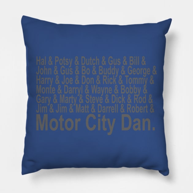 Lions coaches of Detroit's history to Motor City Dan Campbell Pillow by Retro Sports