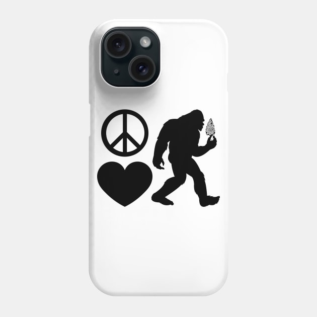 Bigfoot Mushroom Hunter Sasquatch Gift Phone Case by Tesszero