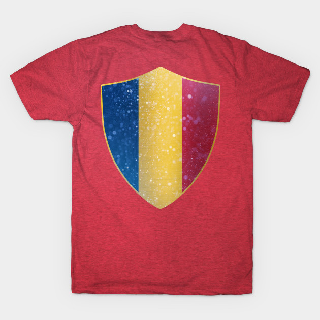 Disover Romania Coat of Arms and Starry Nights Shield - Romania - T-Shirt