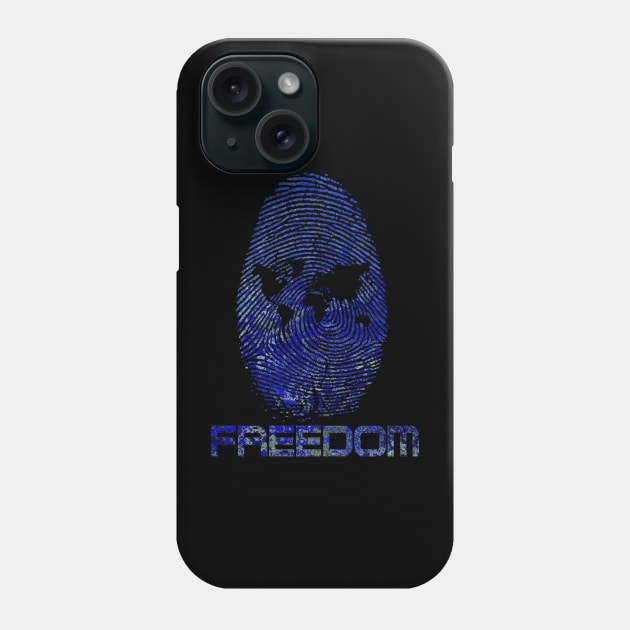 Thumbprint World of Freedom Phone Case by TigsArts