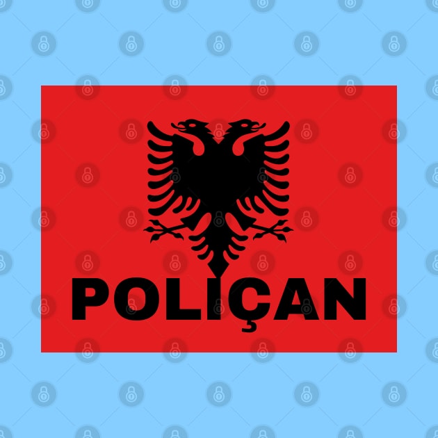 Poliçan City in Albanian Flag by aybe7elf