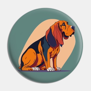 Bloodhound Portrait Pin