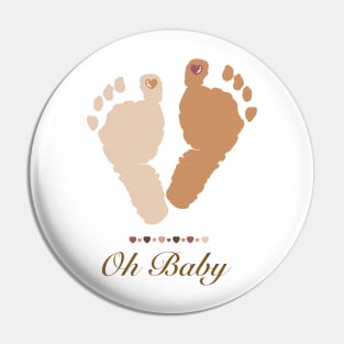 Baby foot print boho style Pin