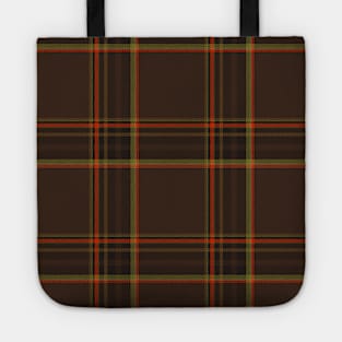 Orange Brown and sage Tartan Plaid Pattern  Zip Code - Gift Tote