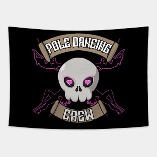 Pole dancing crew Jolly Roger pirate flag Tapestry